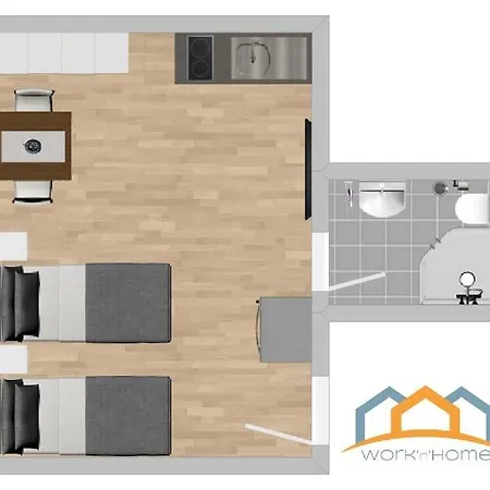 Lap102 - Smarte Monteurwohnung Uebergangswohnung Lappersdorf (Regensburg)